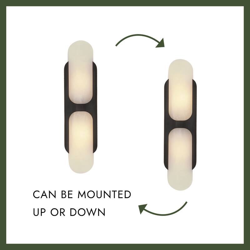 Alora Lighting WV357217 Odin 2 Light 4" Tall Bathroom Sconce