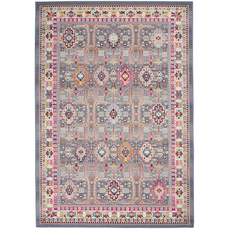 Nourison Vintage Kashan Modern Persian Geometric Medallion Area Rug
