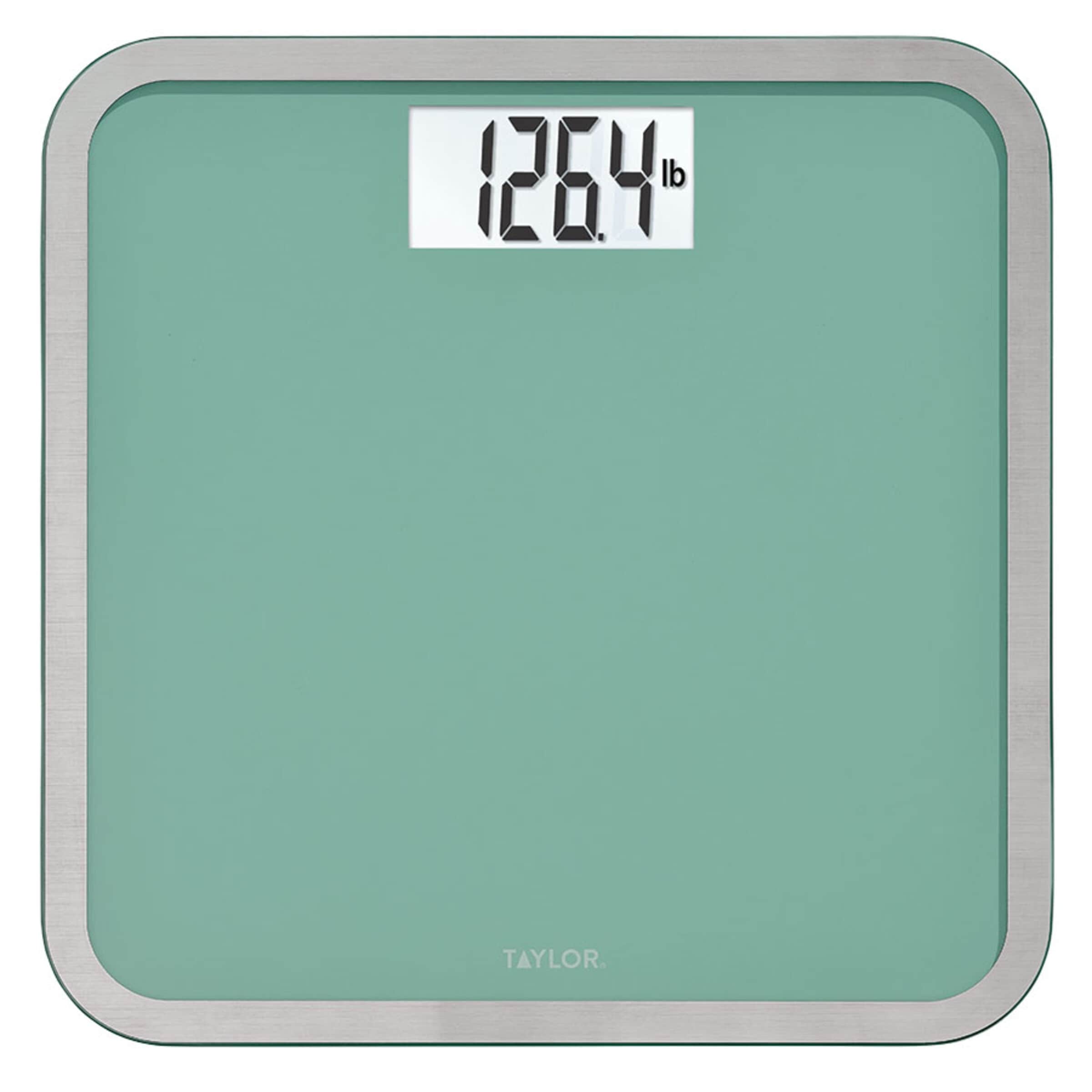 Taylor Digital Glass Bathroom Scale, Sea Foam Green