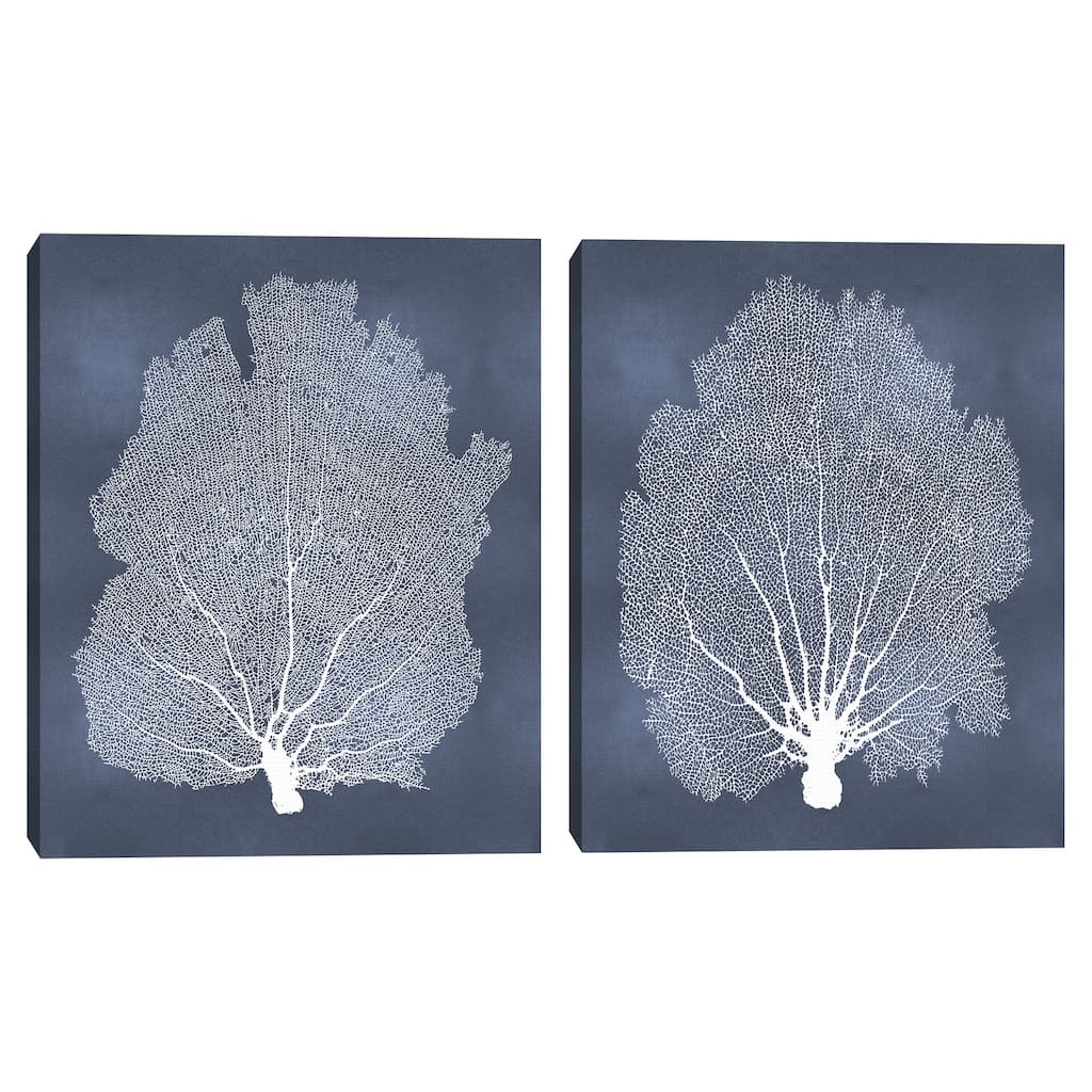Sea Fan on Blue I-II by Melonie Miller Canvas Art Prints