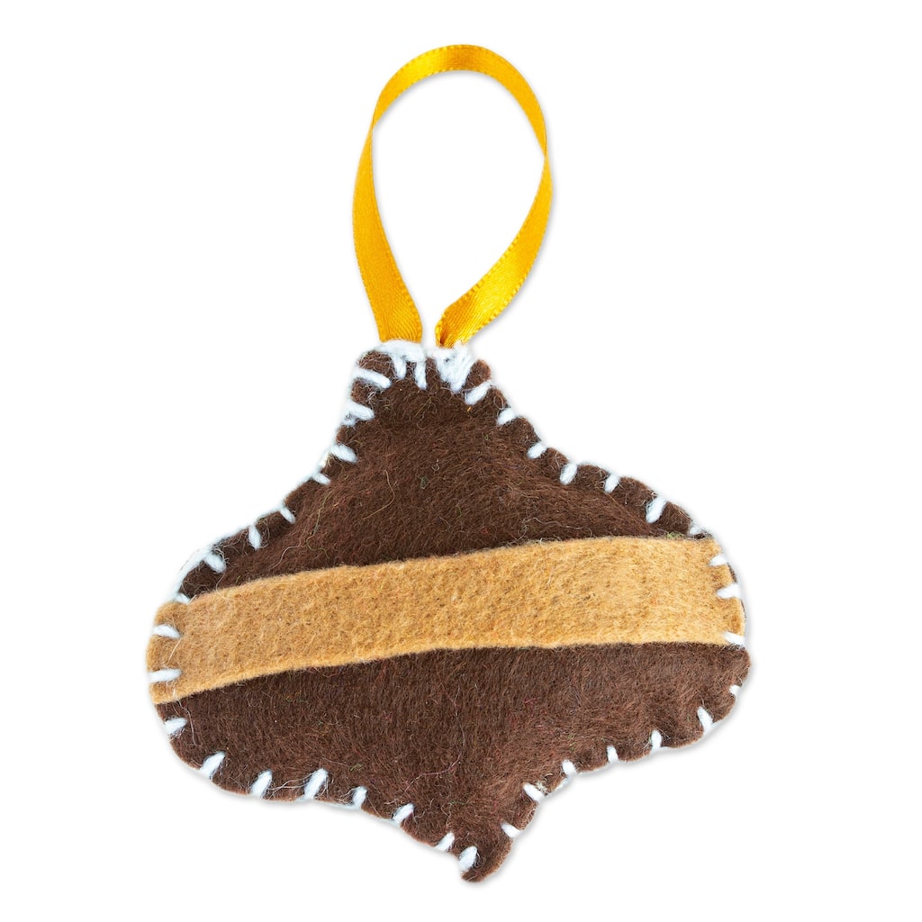 Novica Handmade Festive Jingle Bell Felt Ornament