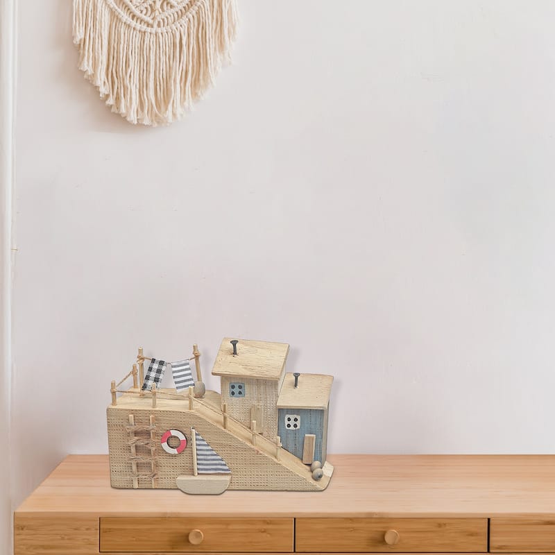 Wooden Double Decor Houses By The Water