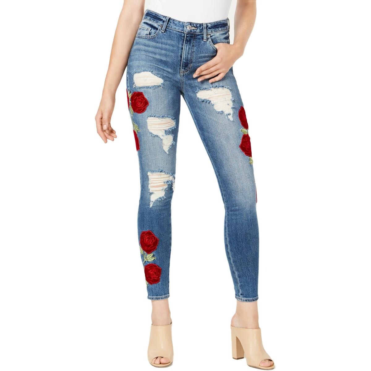 guess patchwork jeans