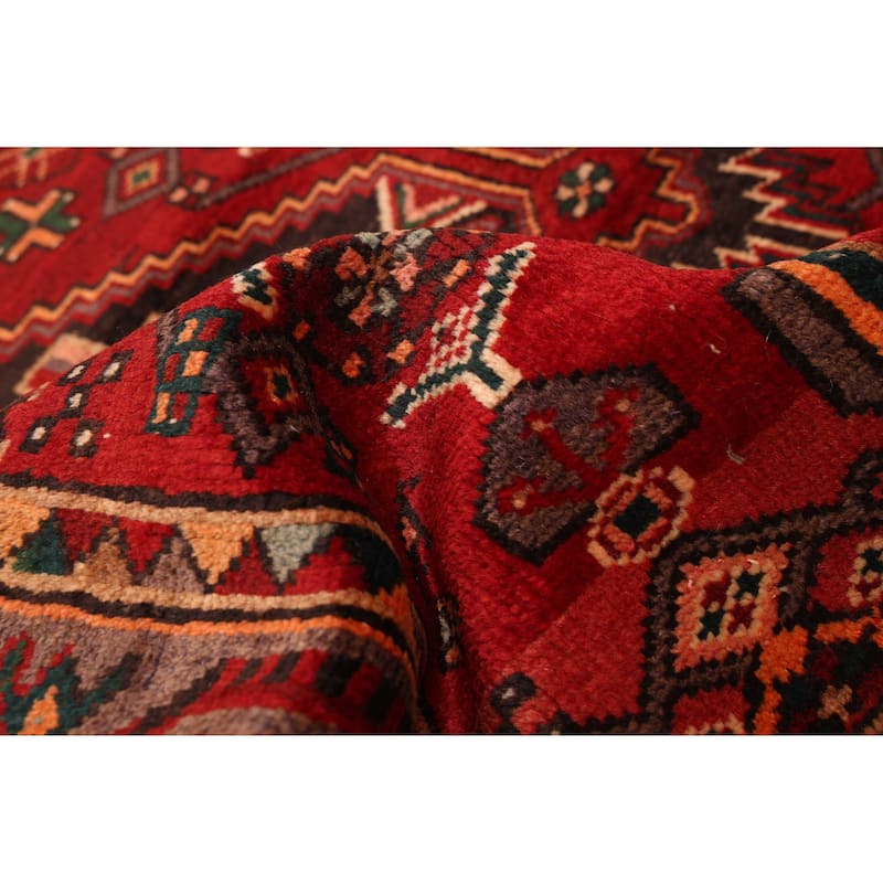 ECARPETGALLERY Hand-knotted Andelz Red Wool Rug - 4'6 x 6'5