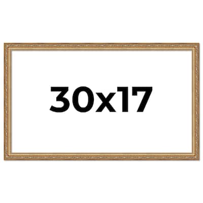 30x17 Frame Red Solid Wood Picture Frame Width 1.75 Inches | Interior Frame Depth 1 13/16 Inches