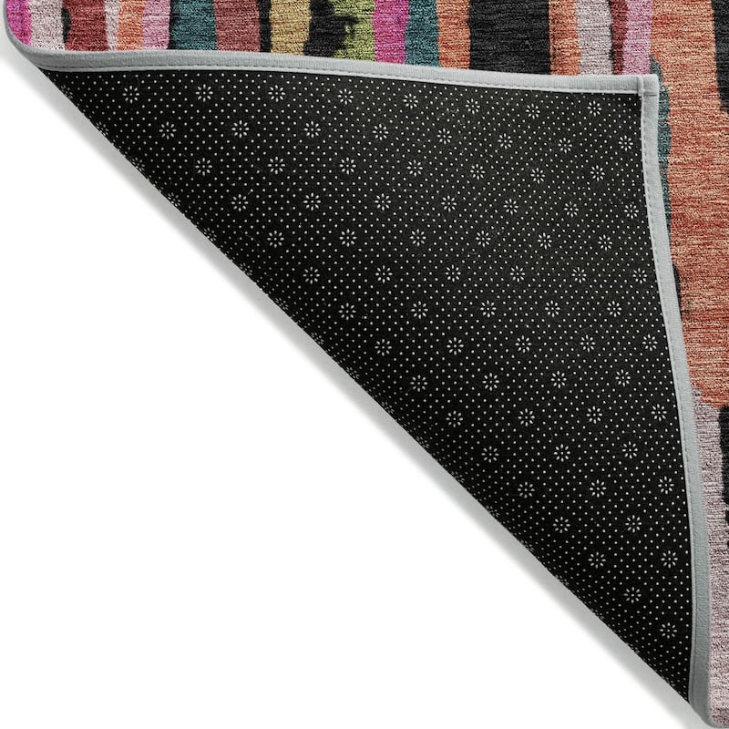 HomeRoots Striped Transitional Rectangle Outdoor Rug