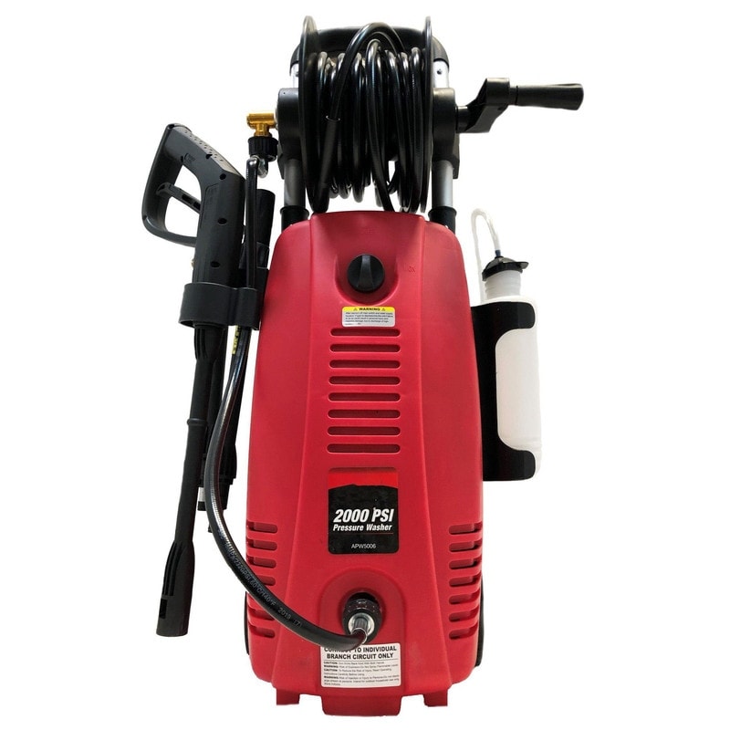 All-Power America All Power America Apw5006r 2250 Psi 1.6 Gpm Electric Pressure Washer With Hose Reel For Buildings, Walkway