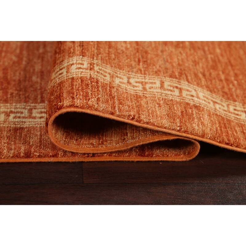 Orange Oriental Gabbeh Kashkoli Runner Rug Hand-knotted Wool Carpet - 2'7" x 9'0"