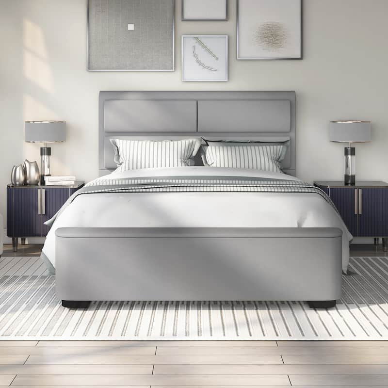 Furniture of America Otjen Modern Upholstered Storage Bed