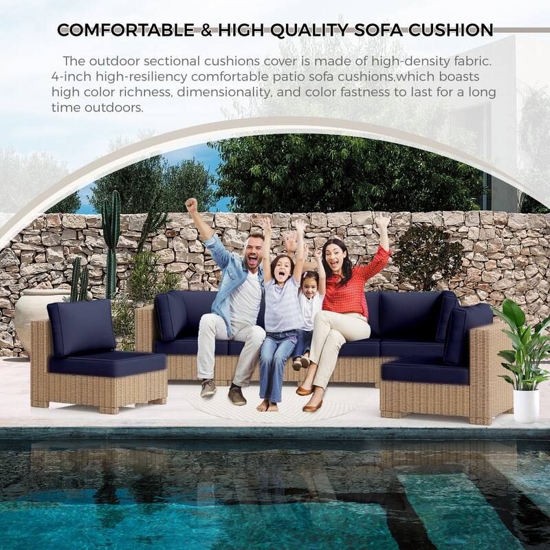14 Piece Outdoor Furniture Replacement Cushions,Patio Seat Cushions