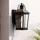 preview thumbnail 1 of 13, Lexington Aluminum Black Motion Sensor Dusk to Dawn Outdoor Wall Light Clear Glass Textured Black - 8-in W x 14.5-in H x 8-in D
