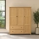 preview thumbnail 13 of 21, Grain Wood Furniture Shaker Wood 3-door Armoire - 60x72x22