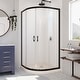 preview thumbnail 26 of 59, DreamLine Prime 36 in. x 36 in. x 74 3/4 in. Sliding Shower Enclosure and Shower Base Kit - 36" x 36" - 36" x 36" Satin Black; Biscuit; Frosted Glass