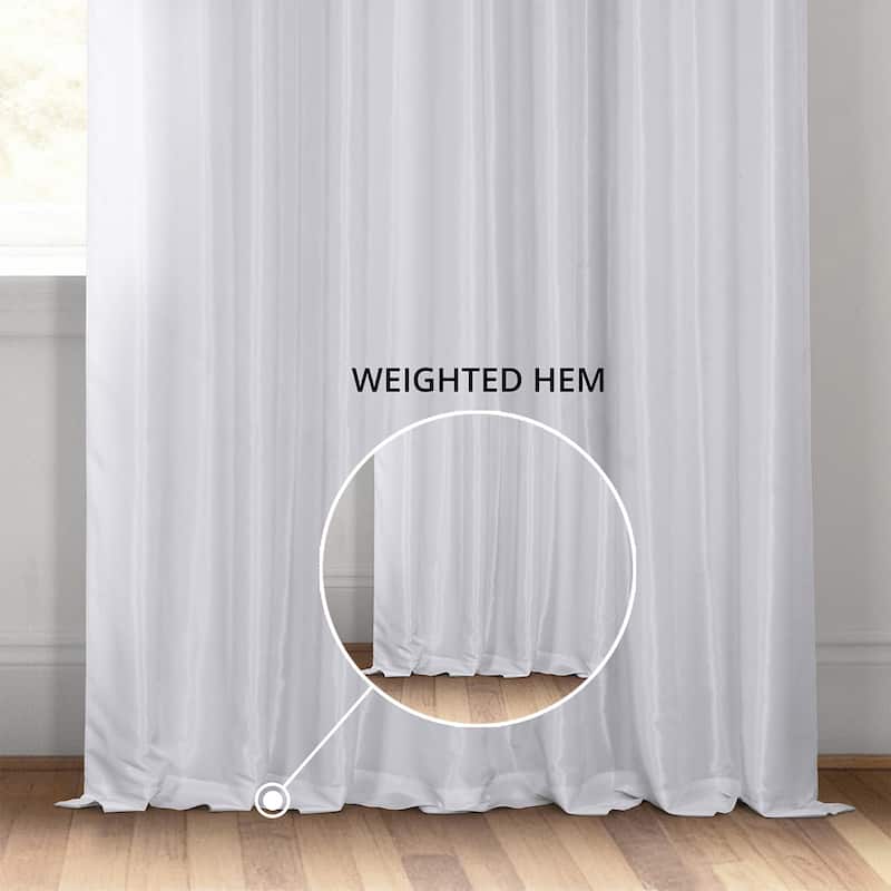 Exclusive Fabrics Blackout Extra Wide Faux Dupioni Curtain (1 Panel)
