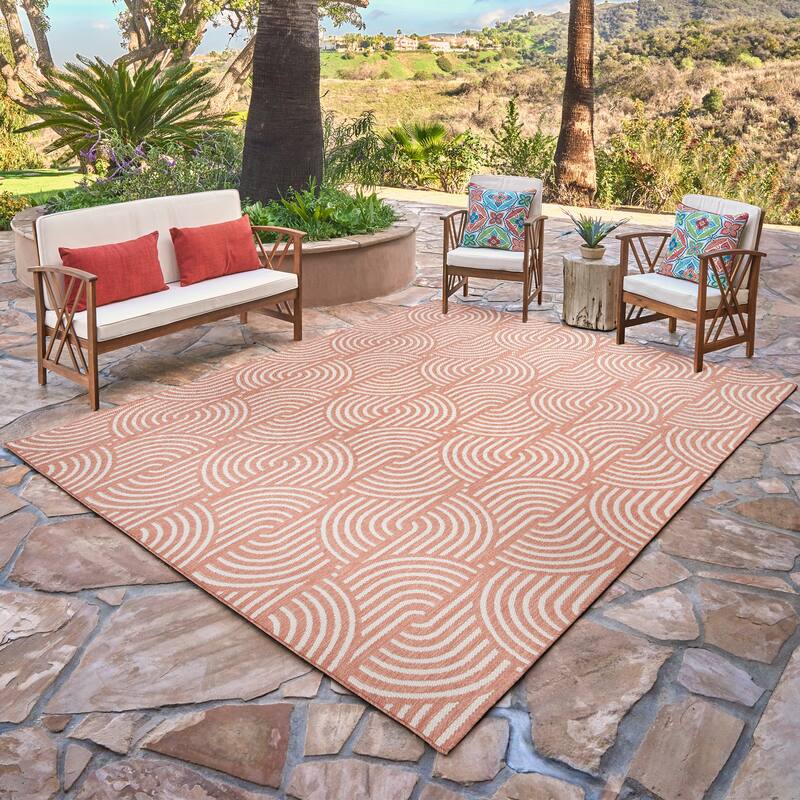 Tropea Mika All Weather Flatweave Indoor Outdoor Area Rug Modern Geometric Polypropylene