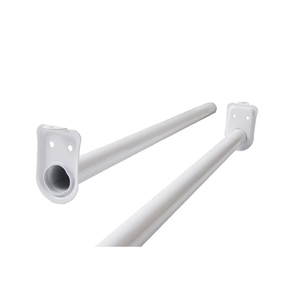 Design House 205849 72" to 120" Adjustable Closet Rod - White