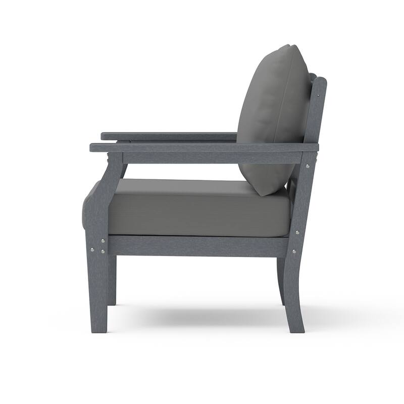 Kamas Outdoor Patio Club Chair - Charcoal Frame