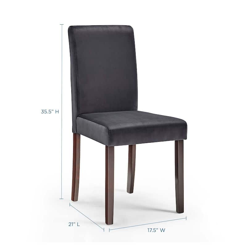 Copper Grove Piskent Velvet-upholstered Armless Dining Chairs (Set of 2)