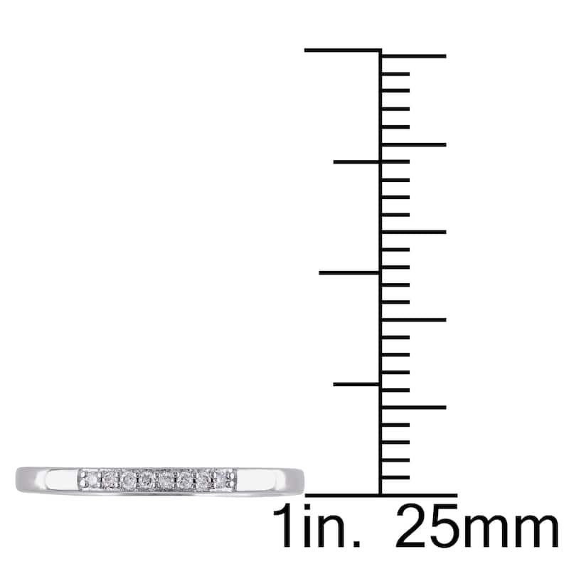 Miadora 0.06 CT TW Diamond Wedding Band in Sterling Silver