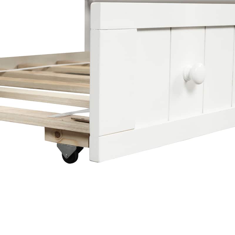 Wooden Daybed with Trundle Bed