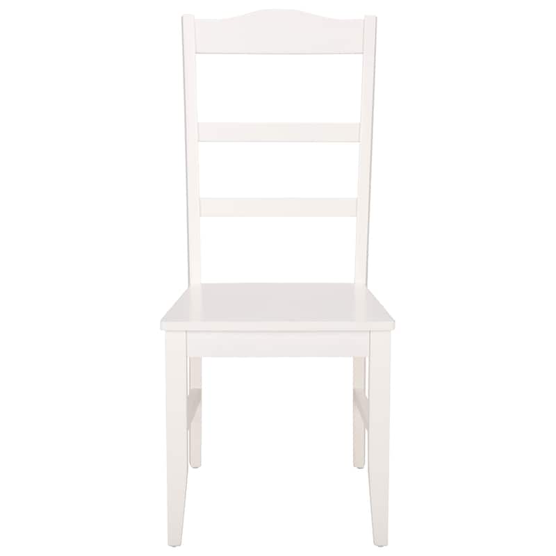 SAFAVIEH HOME Svetlana Ladder Back Side Chair - 18"W x 21"D x 40"H - White
