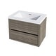 preview thumbnail 188 of 191, Wood Wall-Mounted Bathroom Vanity with Sink and Soft Close Drawers