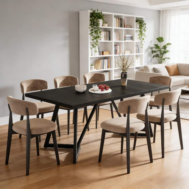 Contemporary Dining Table,Rectangular Kitchen Table,Conference table,Executive desk,Office table - Black