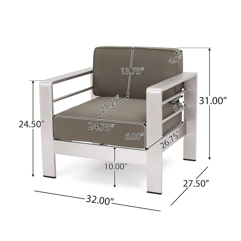 Cape Coral 5-piece Outdoor Fire Pit Chat Set by Christopher Knight Home