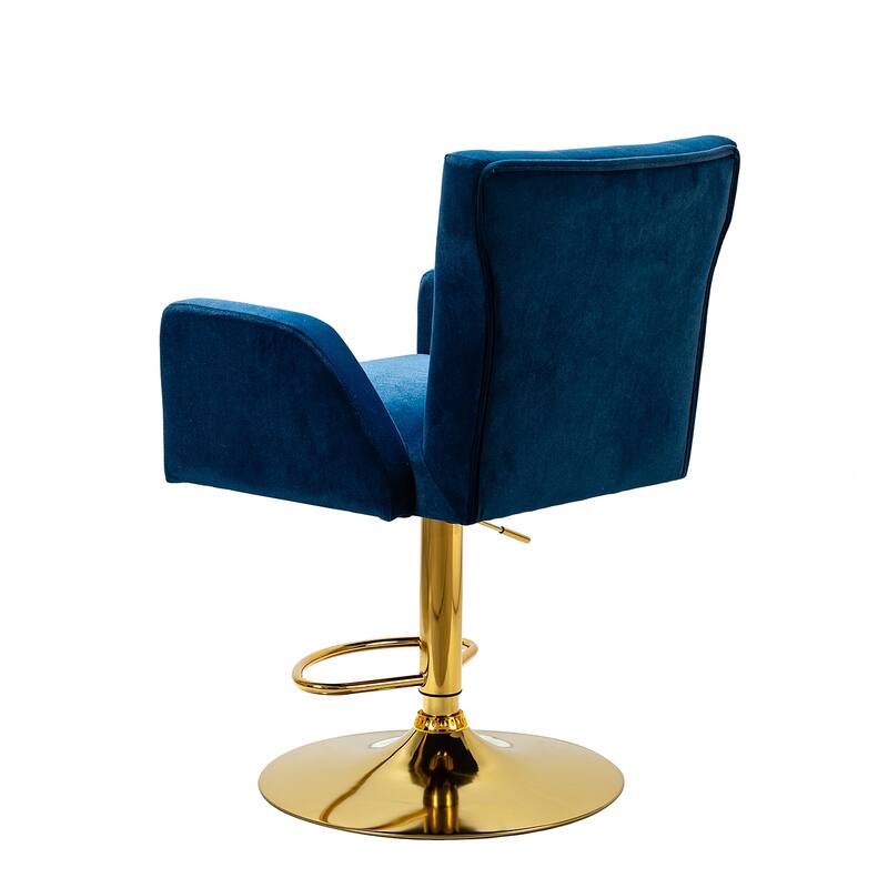 Loreto Modern Tufted Velvet Swivel chair with Adjustable Height Set of 2 by HULALA HOME
