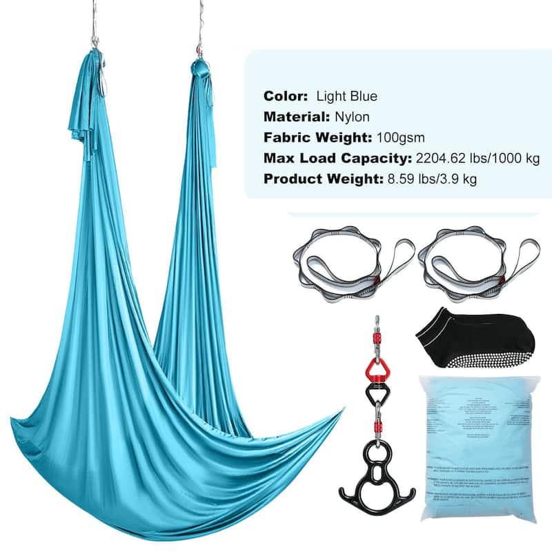 Aerial Yoga Hammock Kit 11 Yards Nylon Swing with Rigging Hardware
