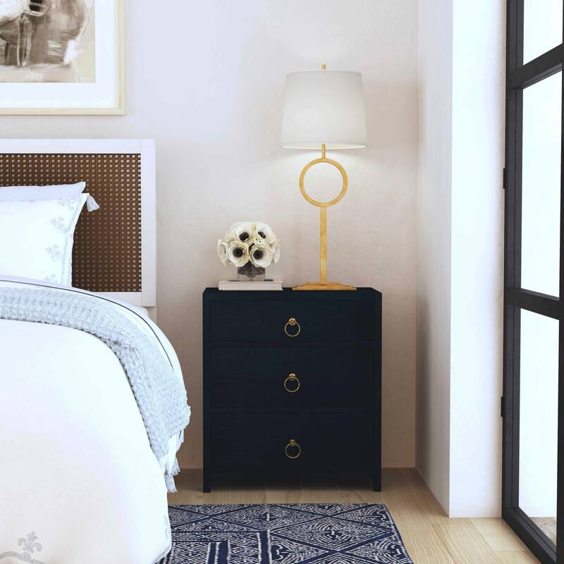 Lark 3-Drawer Nightstand - Navy