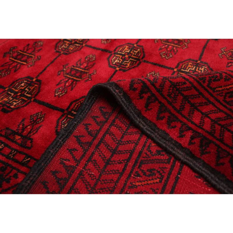 ECARPETGALLERY Hand-knotted Teimani Red Wool Rug - 3'11 x 6'1