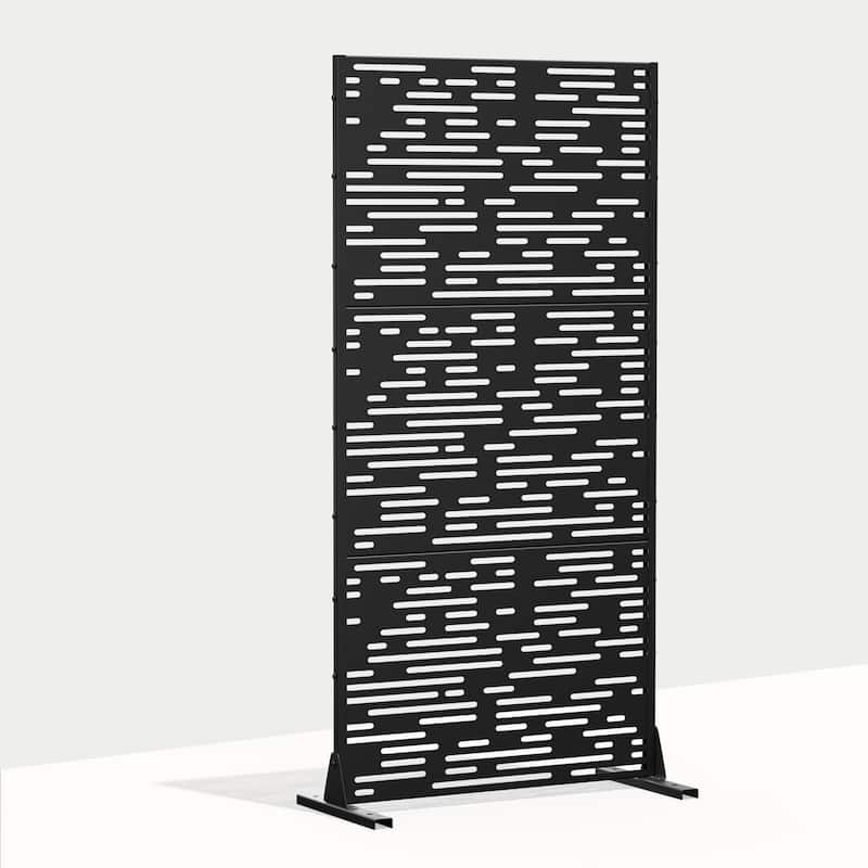 Outdoor Privacy Screen Metal Privacy Screen Panel Free Standing - 72*35