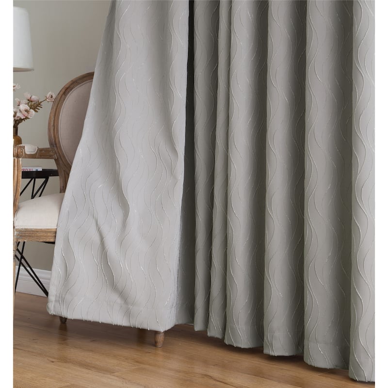 HLC.me Camden 100% Blackout Thermal Energy Efficient Window Curtain Grommet Panels Living Room Bedroom, Set of 2