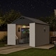 preview thumbnail 92 of 117, Patiowell 8' x 6' / 8' x 8' / 8' x 10 '/ 8' x 12' Plastic Outdoor Shed With Floor for Patio Furniture, Tools (Kick-It Shed)