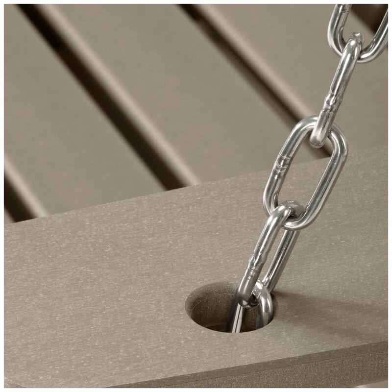 Nashville Poly 54 Inch Porch Swing with Folding Cup Holder