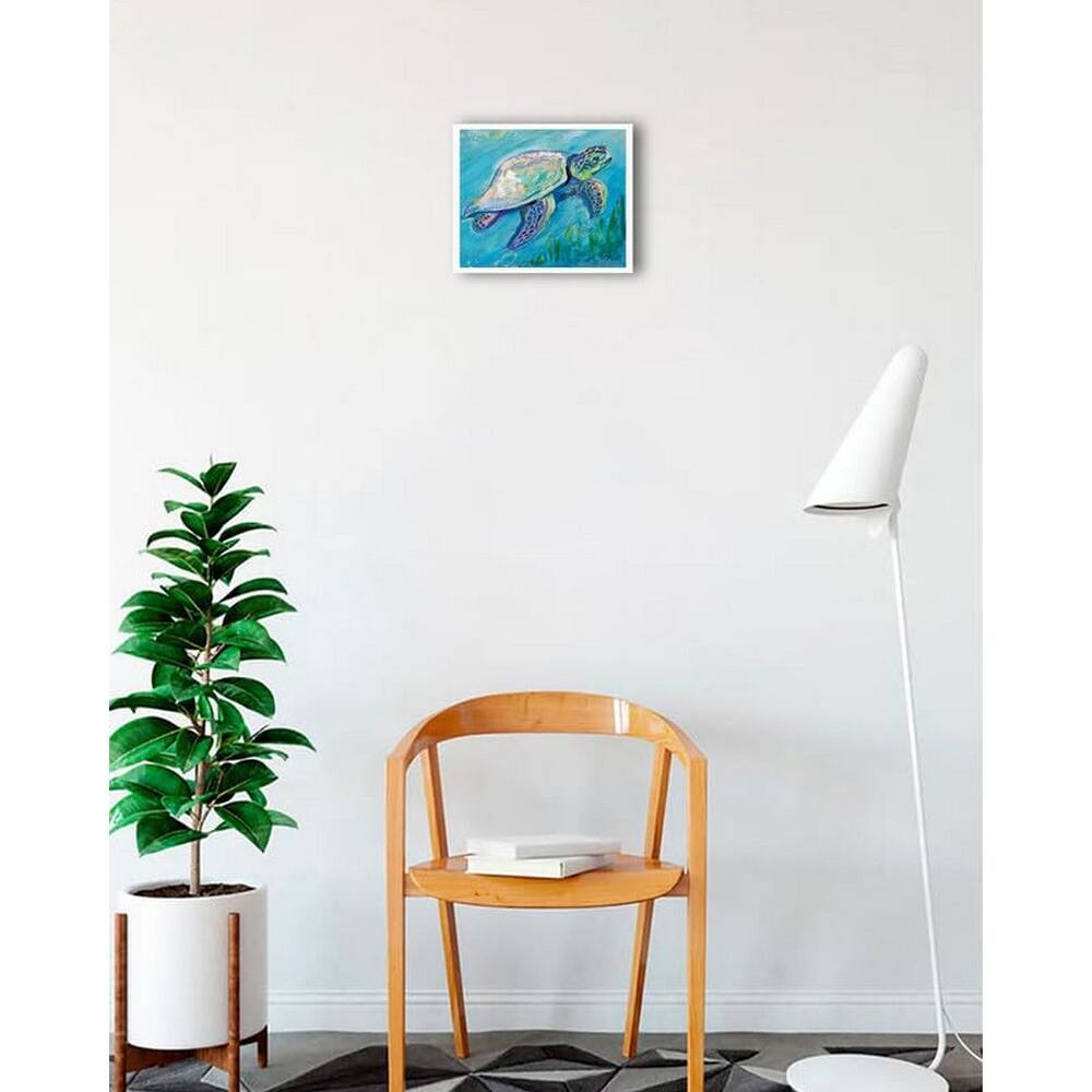 Sea Turtle Swim Framed Poster