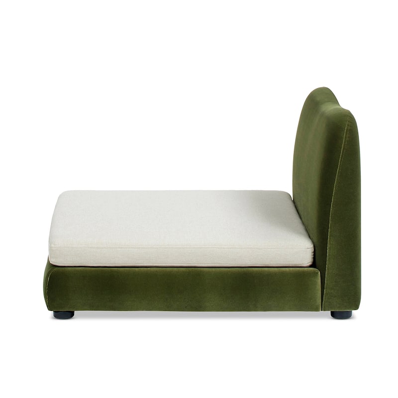 Jennifer Taylor Home Roman Upholstered Modern Pet Bed, Small to Medium Dog or Cat - Olive Green