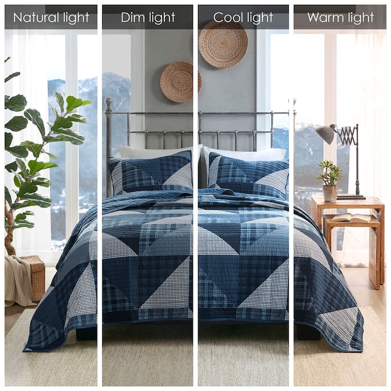 Woolrich Olsen 3 Piece Oversized Cotton Quilt Set