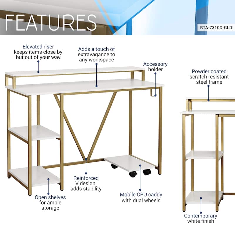 Techni Mobili Industrial Writing Desk Computer Desk Office Deask