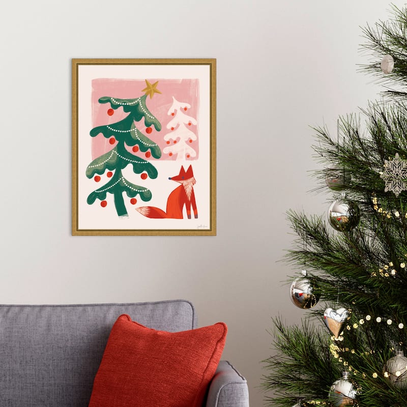 Retro Holiday III by Janelle Penner Framed Canvas Wall Art Print