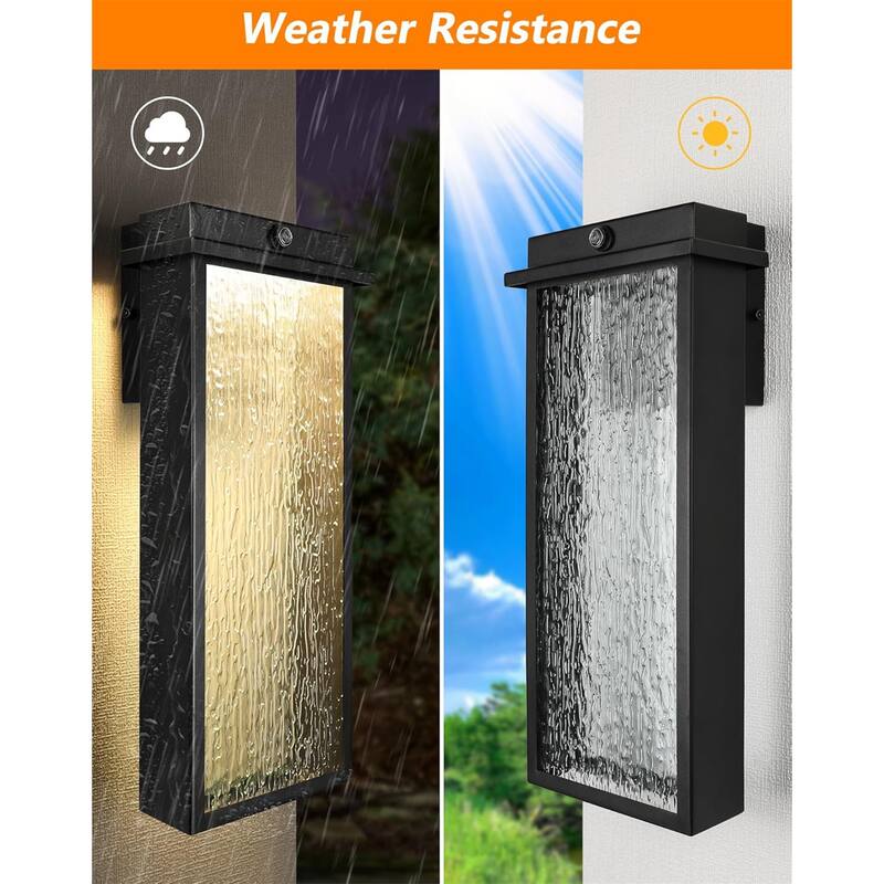 Outdoor Light Fixture Anti-Rust Wall Lantern Sconce, Integrated LED Porch Light