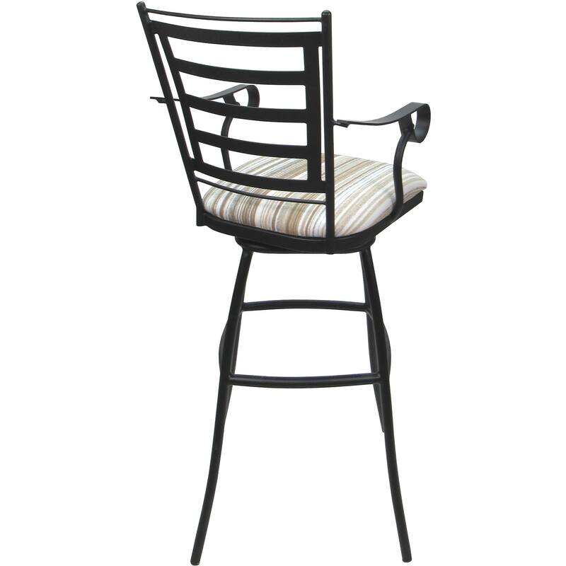 Set of 3 Outdoor Indoor Bar Stool Counter Extra Tall - Jenna with Arms