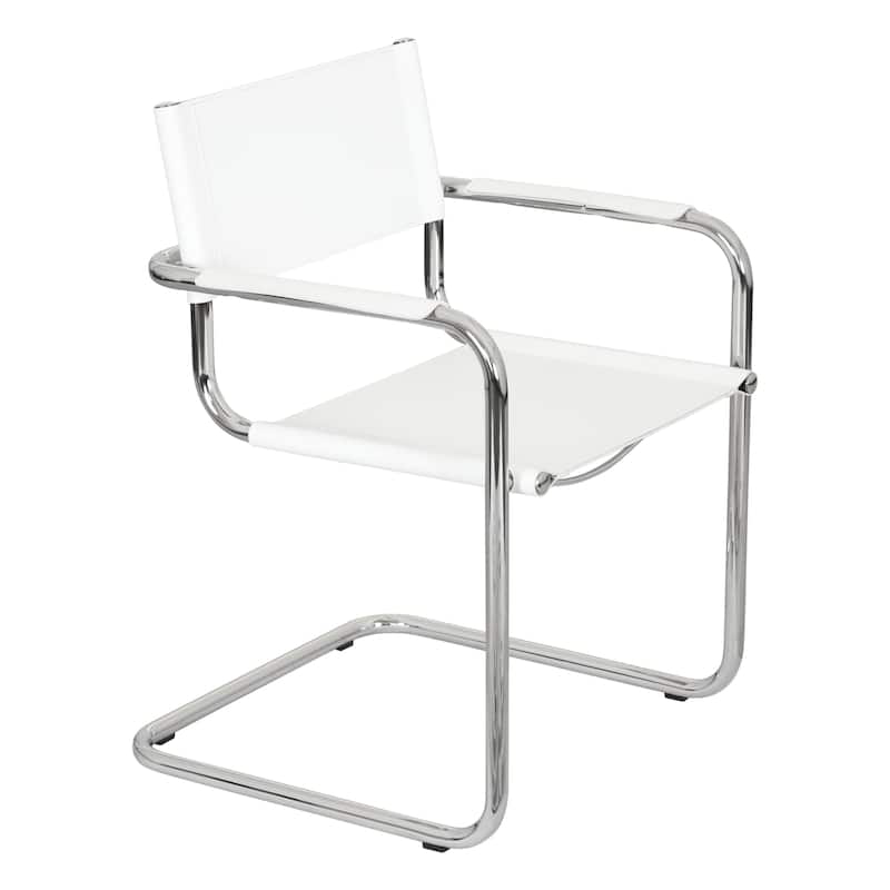 Breuer Chair Company Mart Stam Cantilever Armchair Arm Chair w/ Chrome Frame (Various Bonded Leather Colors)