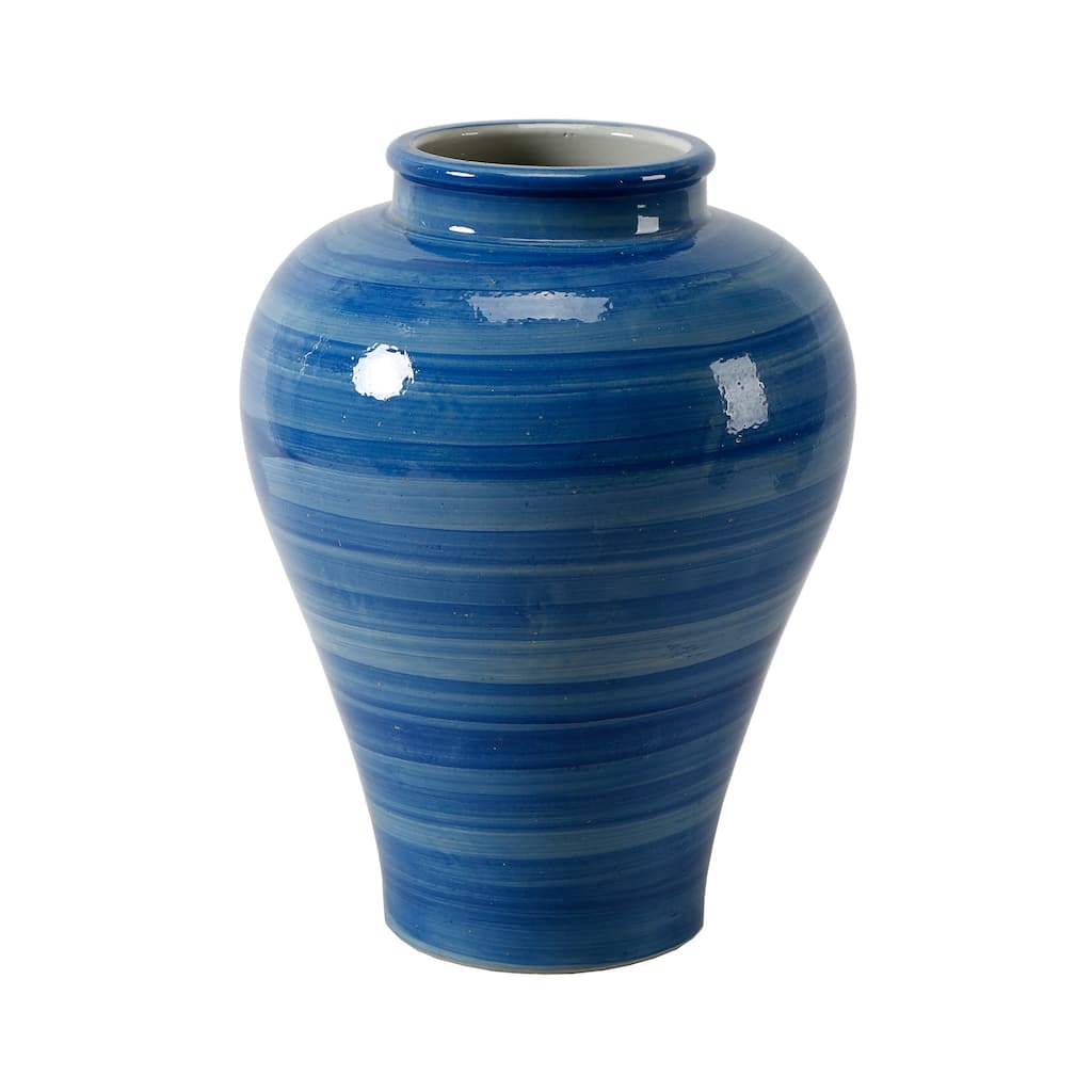 Artissance 15" High Sky Blue Jar Large Opening - 12" L x 12" W x 15" H