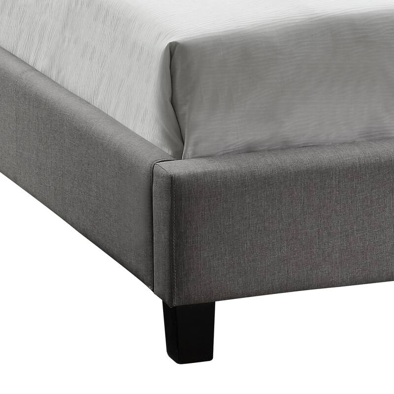 Marion Nailhead Wingback Tufted Upholstered Platform Bed by iNSPIRE Q Bold