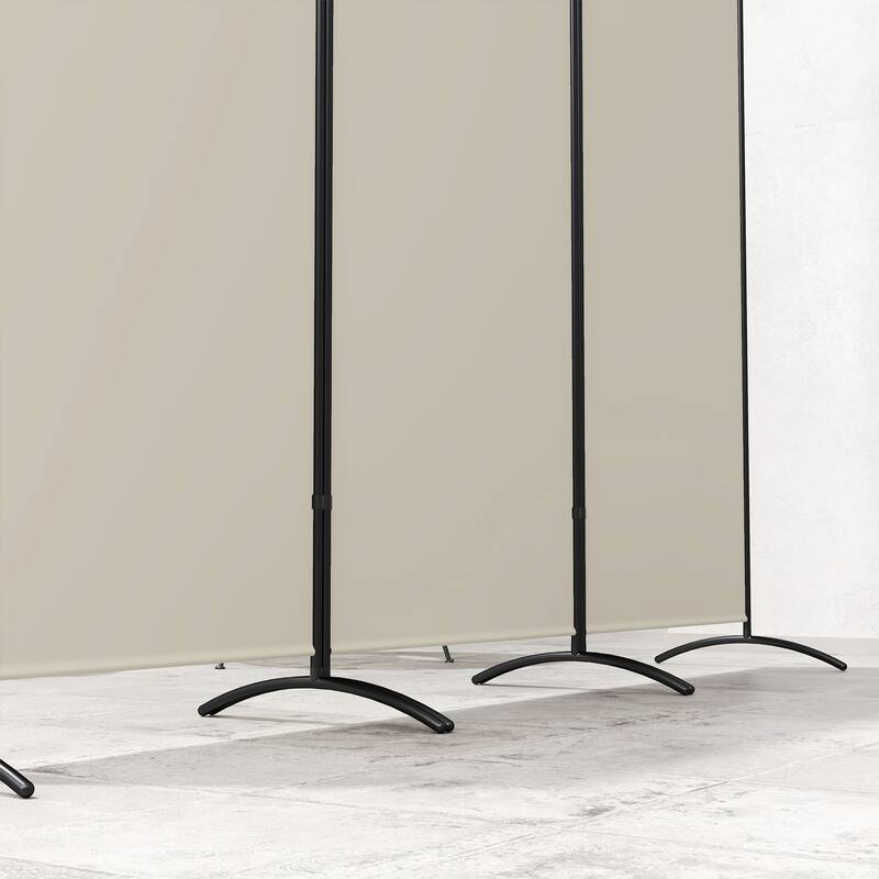 HOMCOM 3 Panel Room Divider Screen, 6 Ft Tall Folding Privacy Screen, Freestanding Partition Wall Divider
