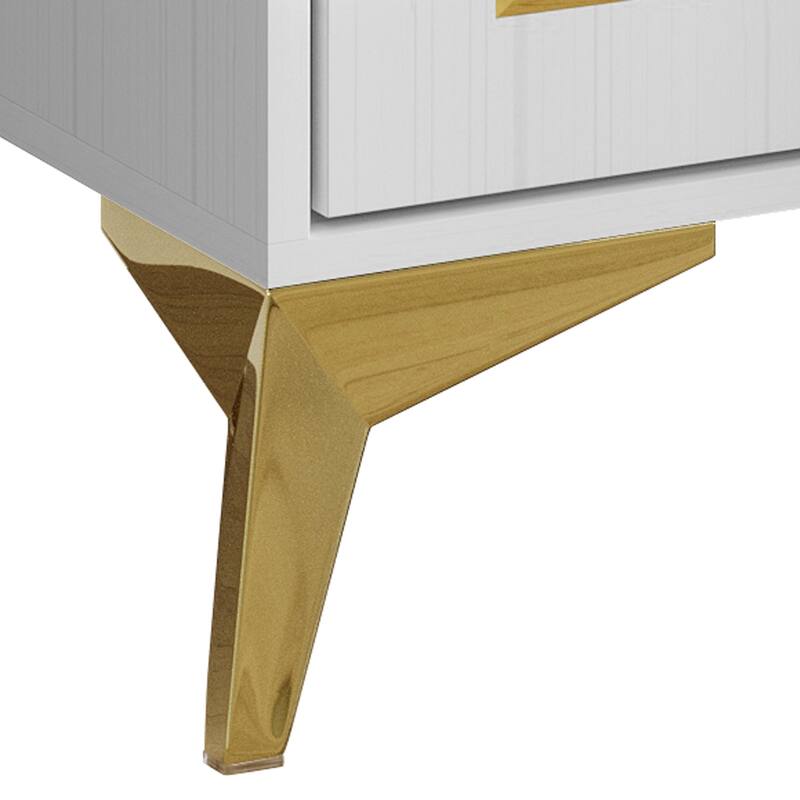 CraftPorch Contemporary TV Stand Console In White - n/a
