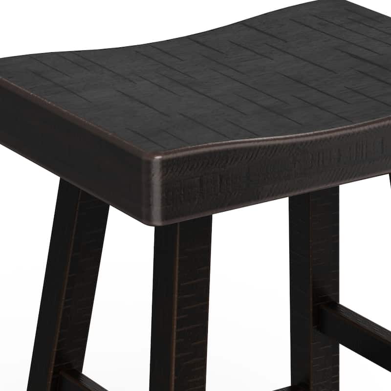 Solid Wood Modern Midnight Bar Stool Set of 2