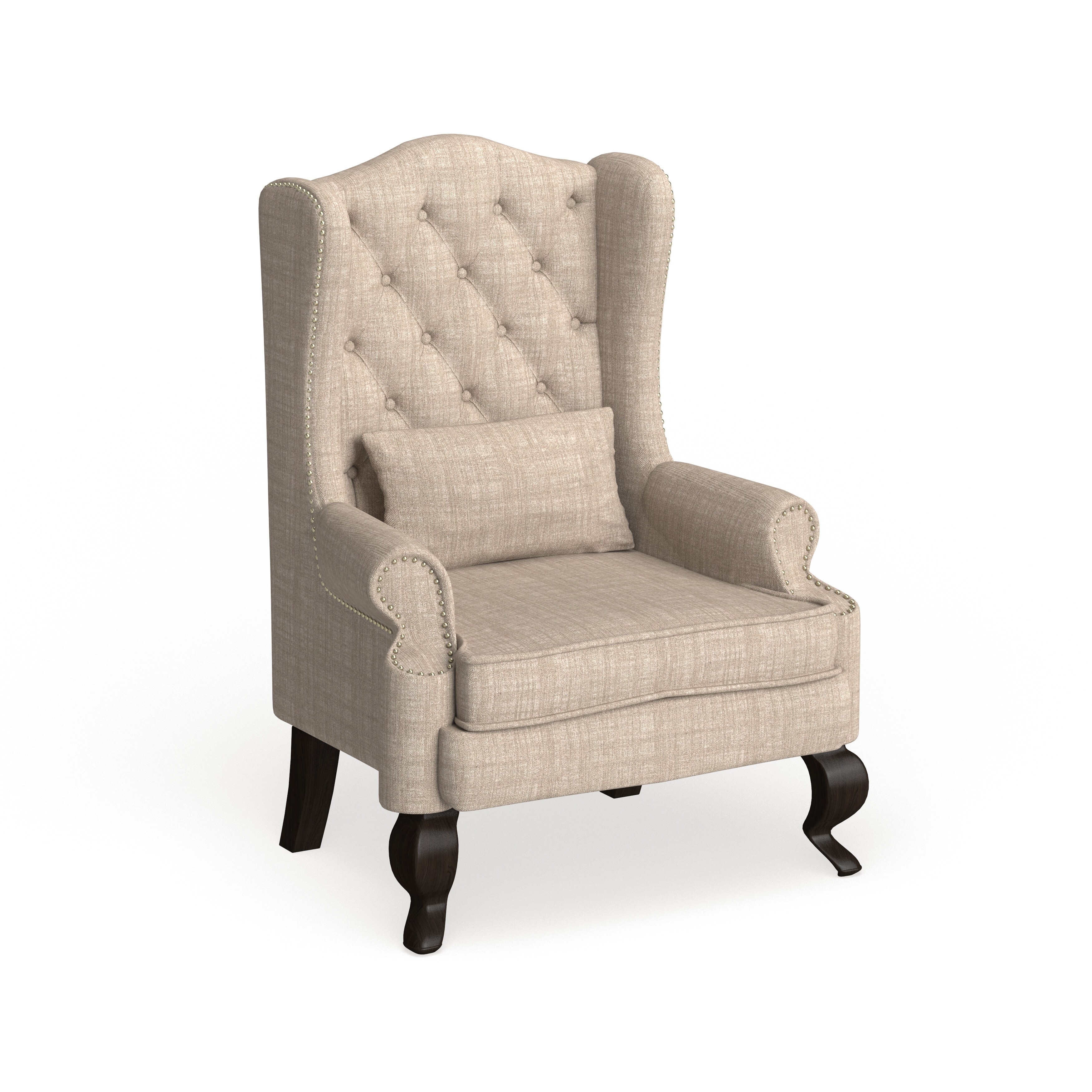 Furniture Of America Irving Traditional Tufted Wingback Armchair Overstock 20000900